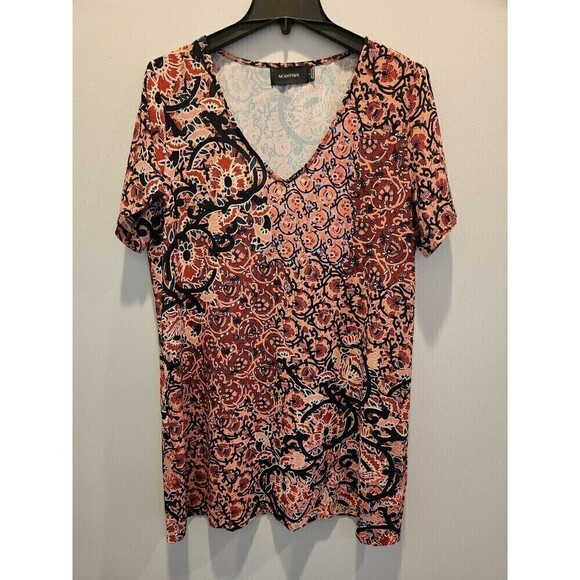 MINKPINK Dresses & Skirts - MinkPink Revolve Dress Floral Knee Length Shift Style Short Sleeve casual sz L